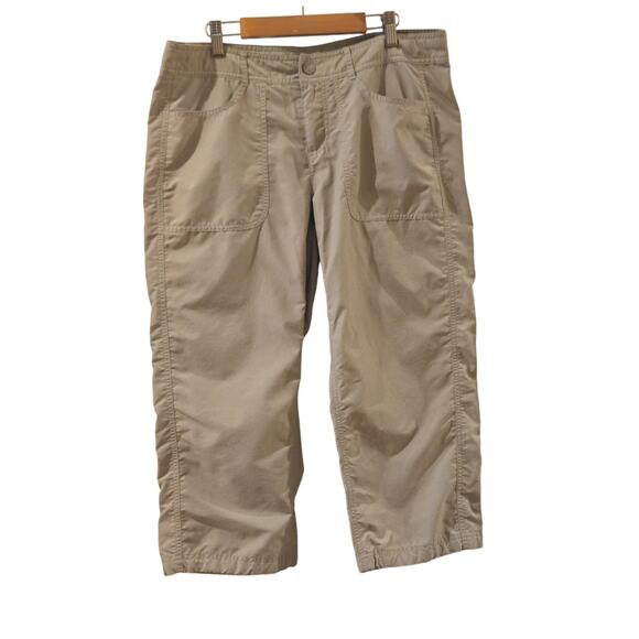 The North Face Hiking Trail Capris Deep Front Pockets Beige Womens Size 8 - Picture 1 of 10